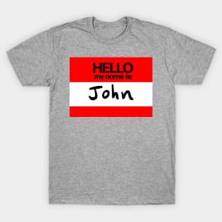 John Name tag T-Shirt